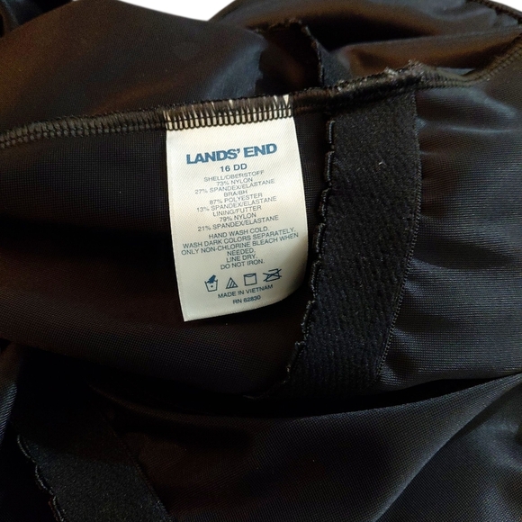 TWO Plus Size Swimsuits Purple And Black One Piece Bathing Suits Women's Size 16 - Picture 5 of 8